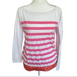 Ann Taylor Loft striped top with sparkle detail